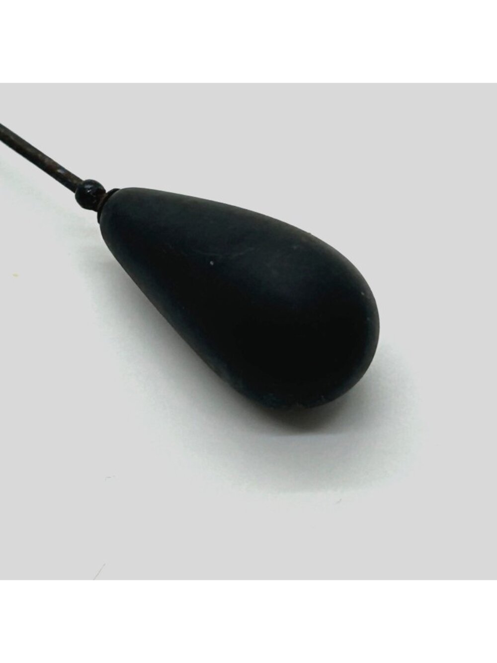 Antique Victorian Teardrop Hat Pin Black 1890s Edwardian Era Millinery 11 inches